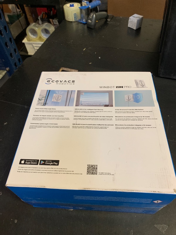 Photo 1 of ECOVACS WINBOT W2 PRO Window Cleaning Robot, 3 Nozzles Water Sprayer, 10-Level Protection, Win-SLAM 4.0 Path Planning, Steady-Climbing, Edge Detection, App Control