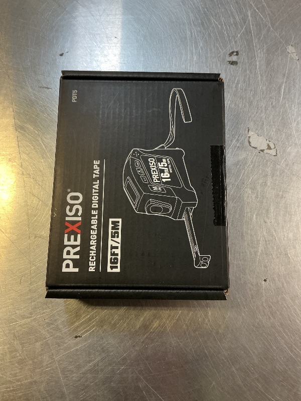 Photo 1 of PREXISO 2-in-1 Digital Tape Measure - 16Ft Rechargeable Measuring Tape Ruler Ft/Ft+in/in/M/CM/MM Unit - Metric & Inches Retractable Measurement Tape Tool with Magnetic Tip - Pythagorean, Area, Volume