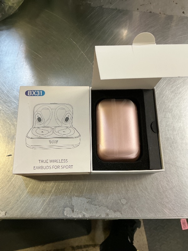 Photo 1 of sajawass Wireless Earbuds Bluetooth 5.4 Headphones, IPX7 Waterproof Earphones, Over-Ear Earphones, Noise Canceling Ear Buds with 75hr Playtime, LED Power Display for Sports/Workouts - Rose Gold