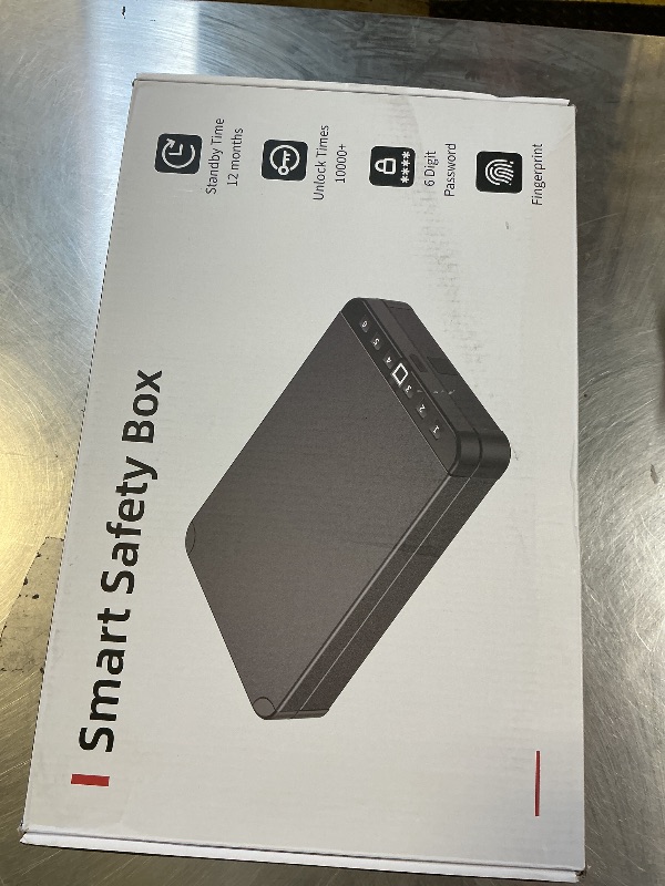 Photo 1 of TLITLIING Portable Biometric Gun Safe for Handguns & Pistols - Car Gun Safe with Fingerprint & Keypad Lock | Fits Nightstand, Bedside & Vehicle | USB Rechargeable Pistol Case, Black