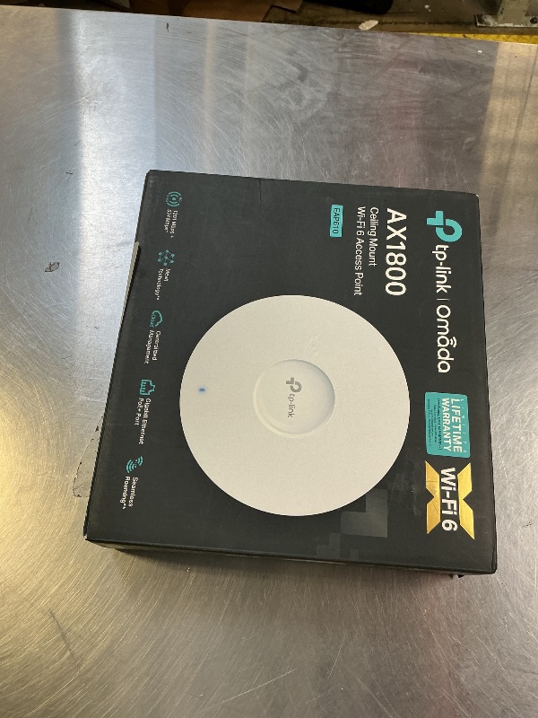 Photo 1 of TP-Link EAP610, Omada Business WiFi 6 AX1800 Wireless Gigabit Access Point, Support Mesh, OFDMA, Seamless Roaming & MU-MIMO, SDN Integrated, Cloud Access & Omada App, PoE+ Powered, White