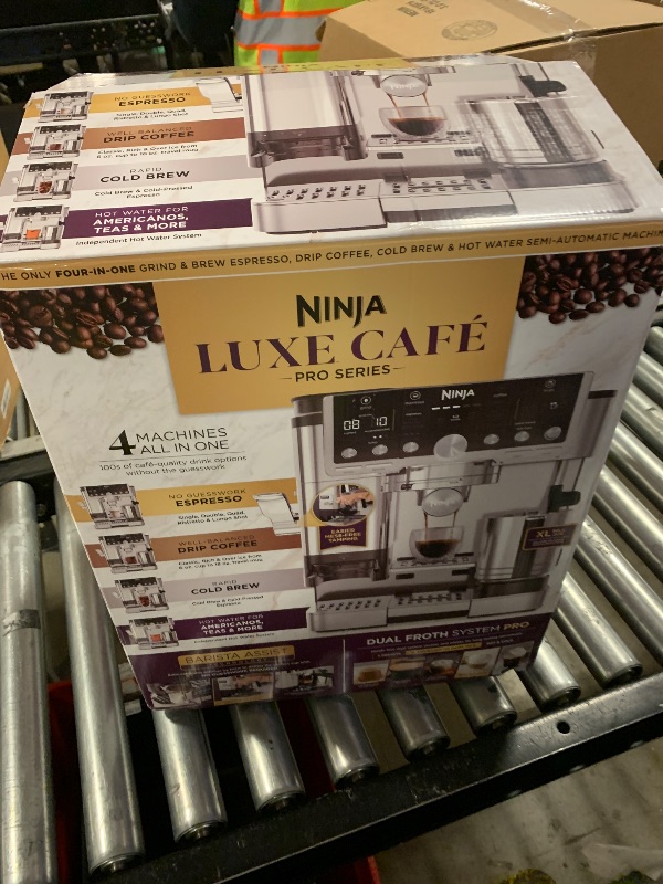 Photo 1 of Ninja Luxe Café Pro Series, Espresso Machine, Drip Coffee, Cold Brew, Hot Water, Integrated Tamper, Built-in Grinder, Hands-Free Frother for Cappuccinos, Lattes, Americanos, Dairy or Non-Dairy, ES701