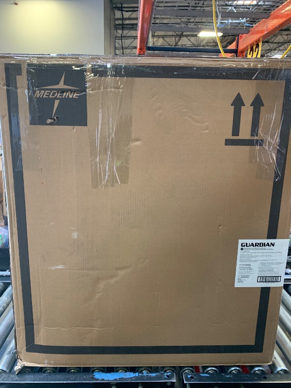 Photo 1 of Medline Comfortable Folding Wheelchair with Swing-Back, Desk-Length Arms and Elevating Footrests, 18”W x 16”D Seat