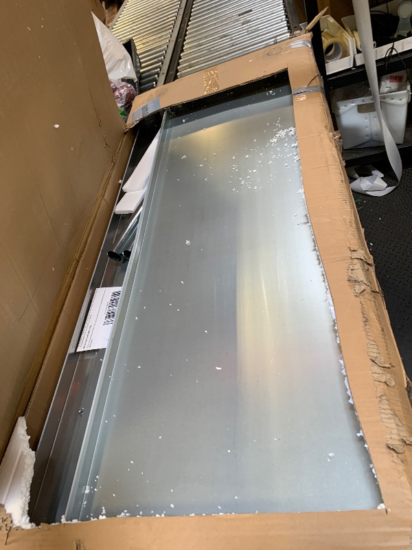 Photo 1 of ROCKPOINT Stainless Steel Table for Prep & Work 24x72 Inches, NSF Metal Commercial Kitchen Heavy Duty Table with Adjustable Under Shelf and Table Foot for Restaurant, Home and Hotel