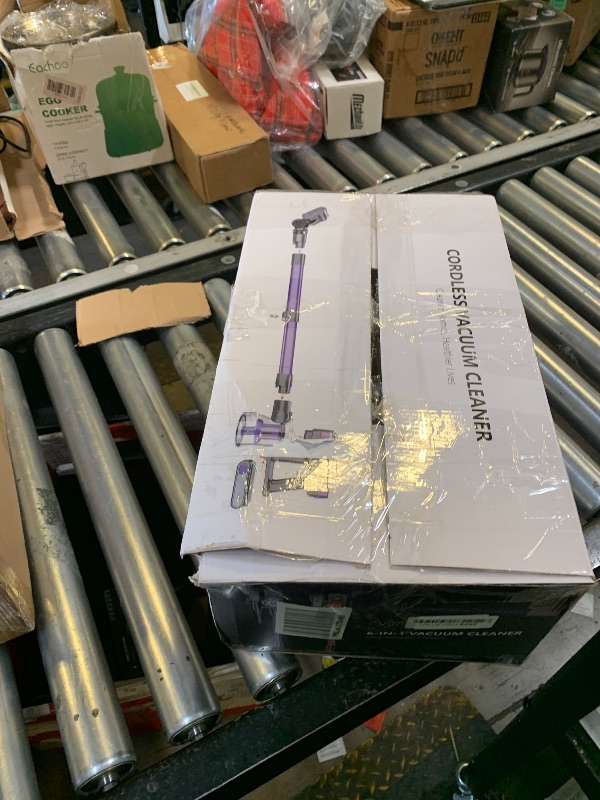 Photo 1 of WLOTPO Cordless Vacuum Cleaner for Home, Lightweight Stick Vacuum Cordless Rechargeable with Power Suction, Up to 35 Mins Runtime, Hardwood Floor Vacuum for Pet Hair, Carpets, Tile(Purple Black)