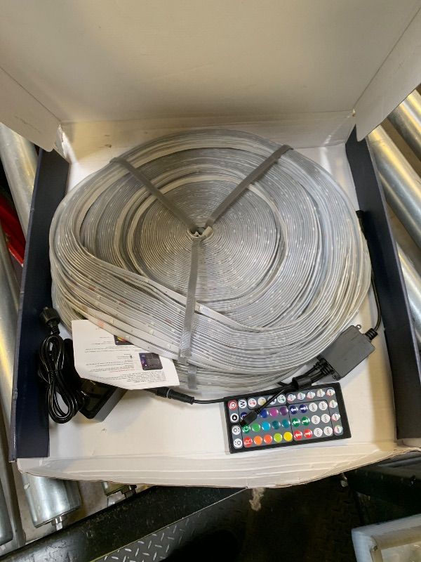 Photo 1 of zoegi 500ft Outdoor LED Strip Lights Waterproof,Music Sync RGB IP68 Outside Led Light Strips Waterproof with App and Remote,Exterior Led Rope Lights for Deck,Balcony,Roof,Garden,Pool (500FT)