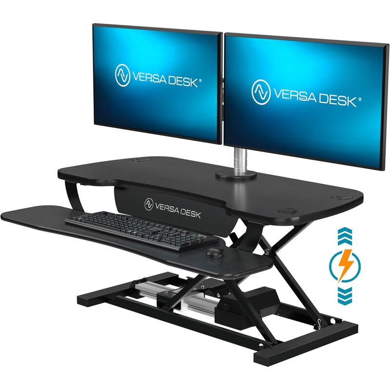 Photo 1 of VersaDesk PowerPro® 36"W Electric Adjustable Standing Desk Converter, Black
