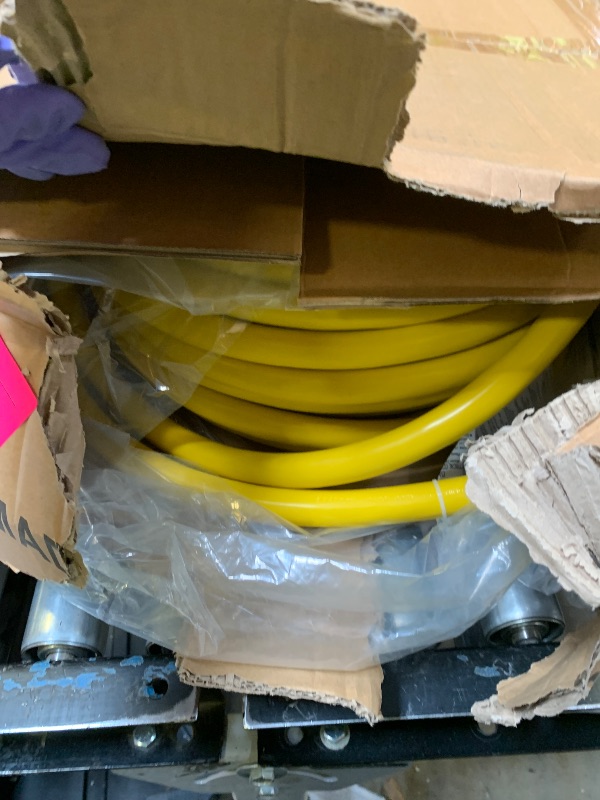 Photo 1 of YOMILINK 100 Feet 50 Amp RV/Generator Cord, 100% Copper Wire, NEMA 14-50P to SS2-50R Twist Lock, Newly Designed 90°Grip Handle, 6/3+8/1 Gauge STW Wire