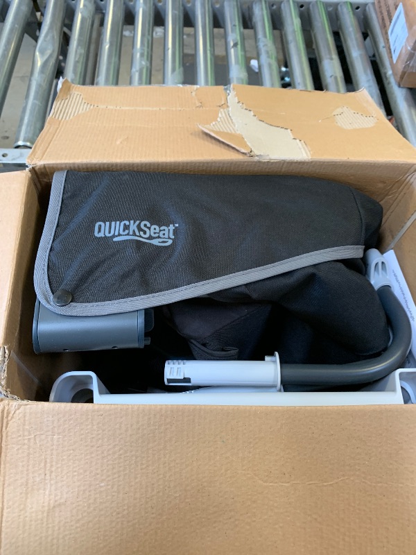 Photo 1 of Chicco QuickSeat Hook-On Chair, Portable High Chair for Babies and Toddlers, for Children up to 37 lbs., Travel-Friendly | Graphite/Grey