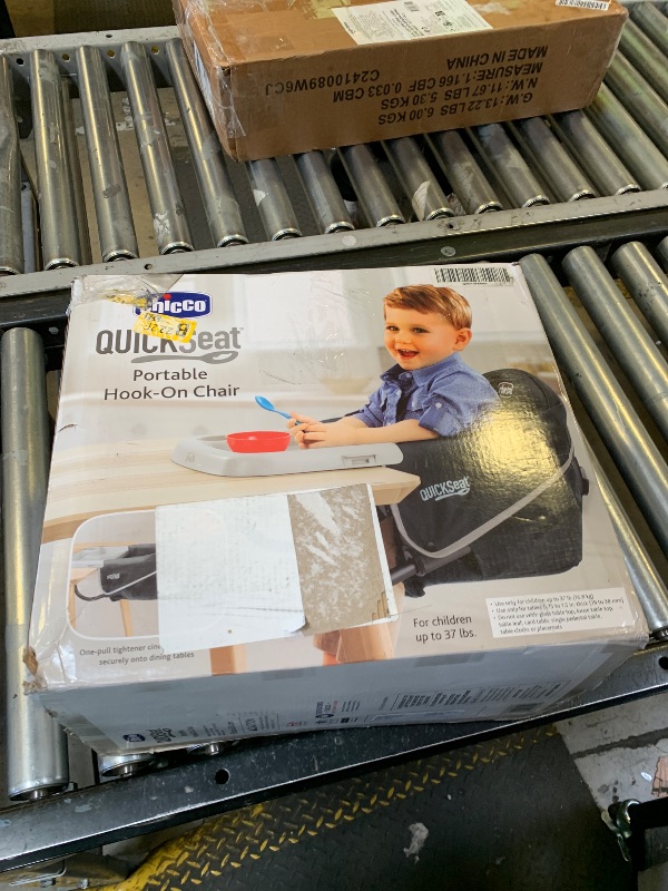 Photo 1 of Chicco QuickSeat Hook-On Chair, Portable High Chair for Babies and Toddlers, for Children up to 37 lbs., Travel-Friendly | Graphite/Grey