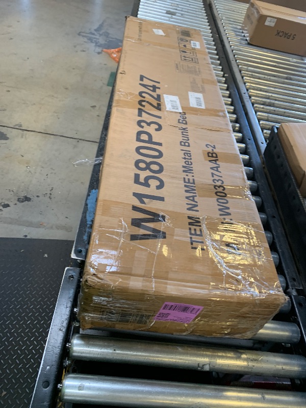 Photo 1 of Bellemave Full Size Bunk Bed with Storage Drawers and 3-Tier Shelves, Full Bunk Bed with Charging Station and Lights, Heavy Duty Metal Bunk Beds for Teen, Adults