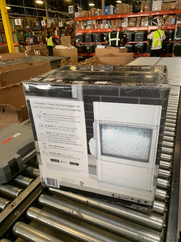 Photo 1 of GE Profile Opal 2.0 Ultra Nugget Ice Maker with Scale Inhibiting Filter, Scoop Included, 38 lbs in 24 Hours, Pellet Ice Machine with WiFi & Smart Connected, Stone White