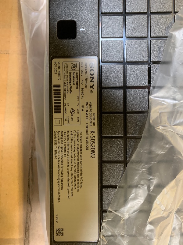 Photo 1 of Sony BRAVIA 2 II 50 Inch 4K Ultra HD LED Smart TV with Google TV and Exclusive Features for PlayStation®5 (K-50S20M2), 2025 Model