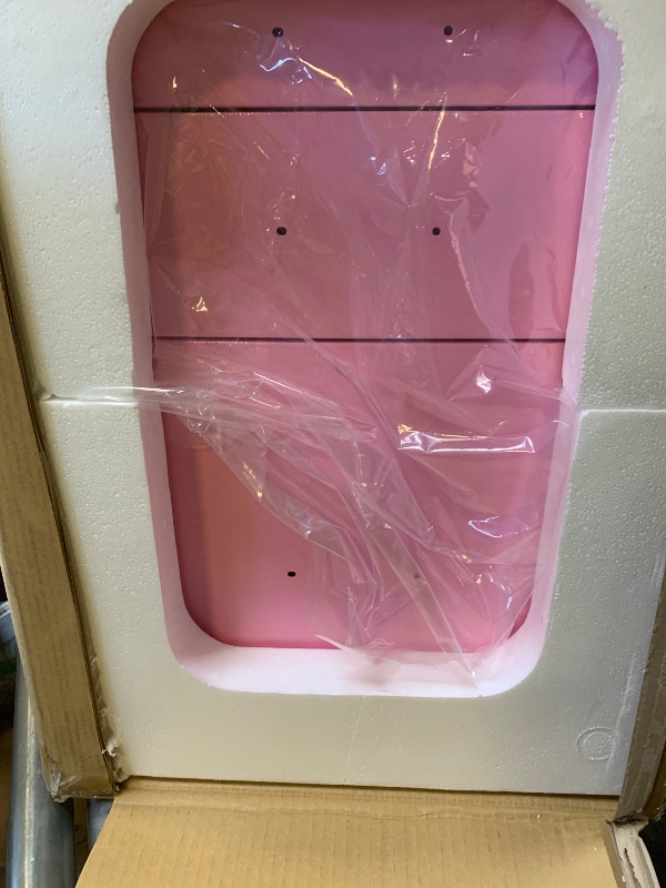 Photo 1 of OSP Home Furnishings HPB Heavy Duty 3-Drawer Metal File Cabinet for Standard Files and Office Supplies, Pink Finish