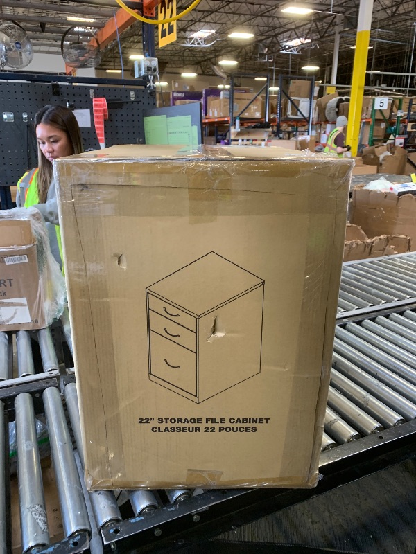 Photo 1 of OSP Home Furnishings HPB Heavy Duty 3-Drawer Metal File Cabinet for Standard Files and Office Supplies, Pink Finish