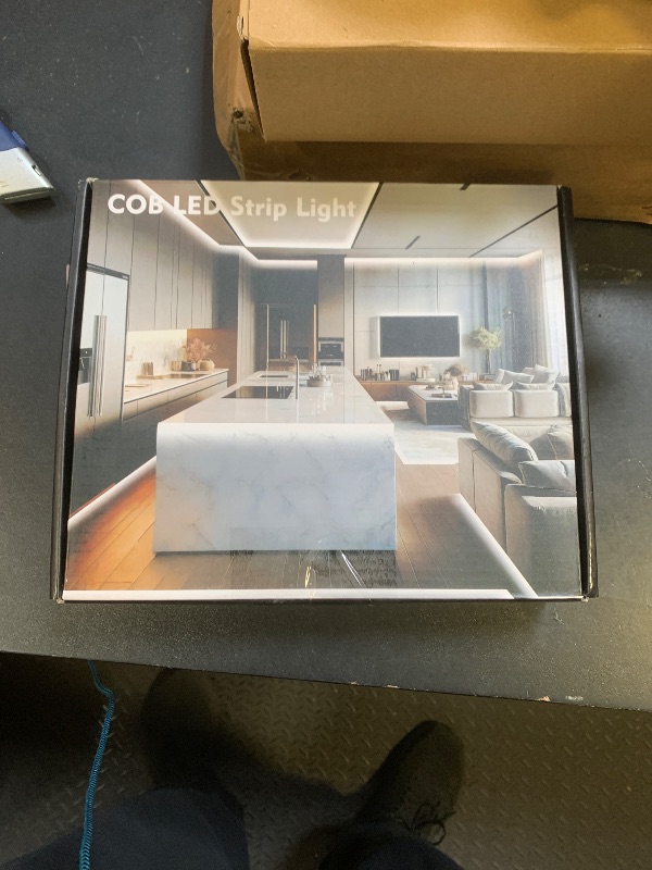 Photo 1 of 100FT COB Led Strip Lights, Uniform 6500K COB Rope Light,Bright Daylight White lights,High Density,App/Remote Control,Indoor 24V Cuttable Cabinet Lights for Bedroom,Bookshelf,Showcase,Kitchen