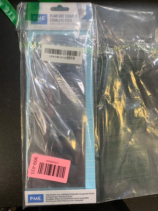 Photo 1 of PME Extra Tall Stainless Steel (25cm/10in) Cake Scraper,