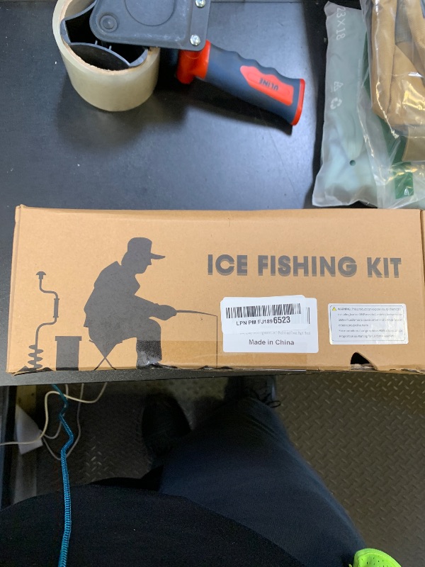Photo 1 of QualyQualy Ice Fishing Rod and Reel Combo 24 inch M/ML Inline Ice Fishing Combos 2 Different Tips for Walleye Perch Panfish and Trout, Left Hand