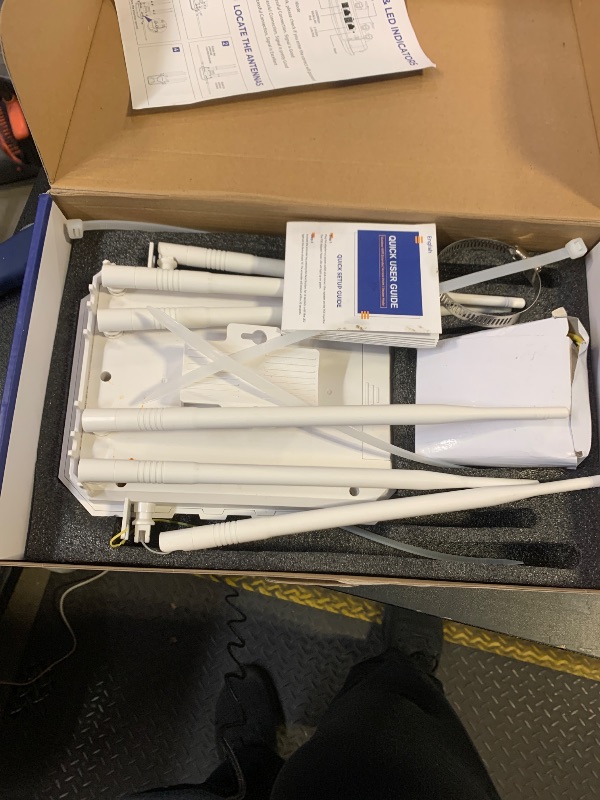 Photo 1 of AX3000 WiFi Extender Signal Booster Outdoor WiFi 6 Extender, Wireless Gigabit Access Point Outdoor, IP67 Weatherproof, PoE Power Supply, for Starlink, Camera, Garage, Farm, Yard, RV, Campsite