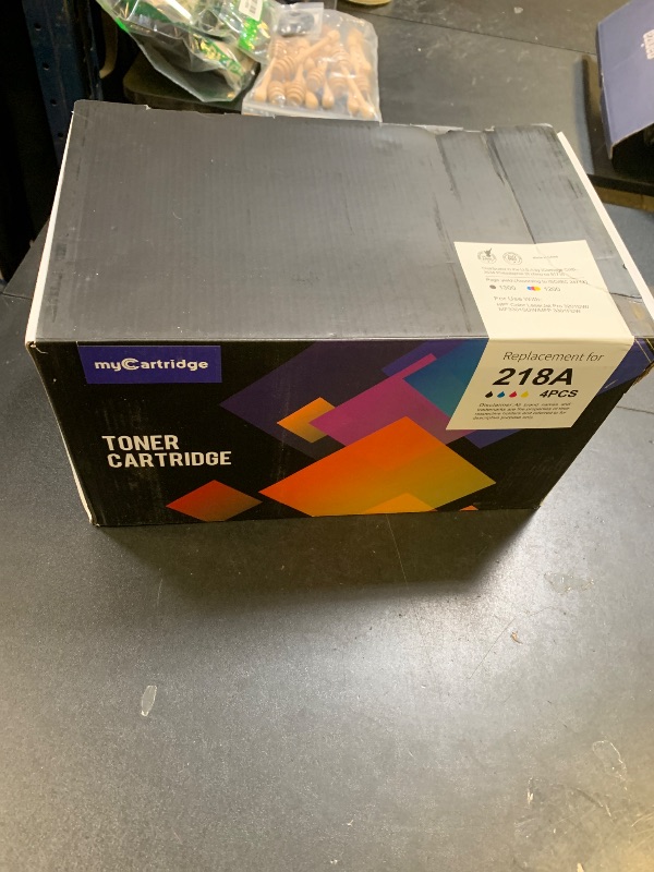 Photo 1 of 218A Toner Cartridges 4 Pack (with Chip) Compatible Replacement for HP 218A 218X for Color LaserJet Pro 3201dw MFP 3301fdw 3301cdw 3301sdw Printer Ink W2180A W2180X High Yield (BCMY, 4-Pack)