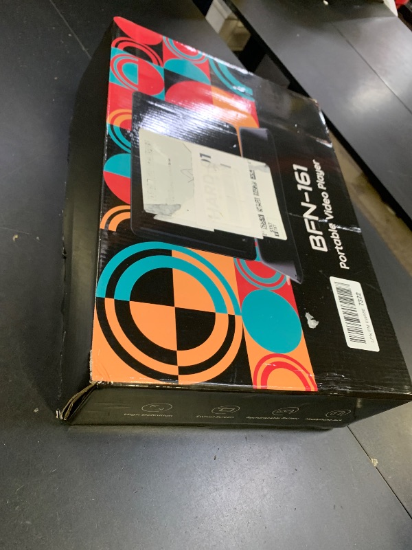 Photo 1 of 17.5" Portable DVD Player with 15.6" Large HD Screen, 6 Hours Rechargeable Battery, Support USB/SD Card/Sync TV and Multiple Disc Formats, High Volume Speaker, Black