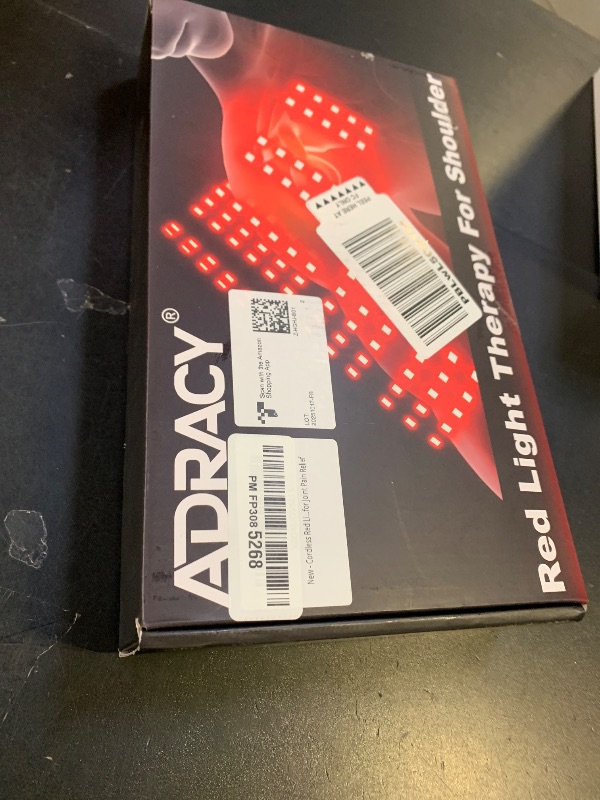 Photo 1 of adracy Cordless Red Light Therapy for Shoulder with Vibration Massage, 5000mAh Rechargeable Heated Shoulder Pad Massager, 660nm&850nm Near Infrared Light Therapy for Joint Pain Relief