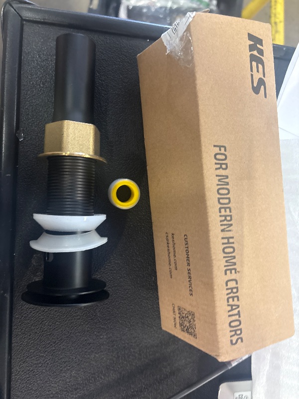 Photo 1 of **PARTIAL SET--MISSING SMALL YELLOW PART--*KES All Metal Bathroom Sink Drain with Strainer Basket Hair Catcher Anti Clog Pop Up Drain Stopper for Vanity Vessel Sink with Overflow, Rustproof 18/8 Stainless Steel Polished Chrome S2013A-CH