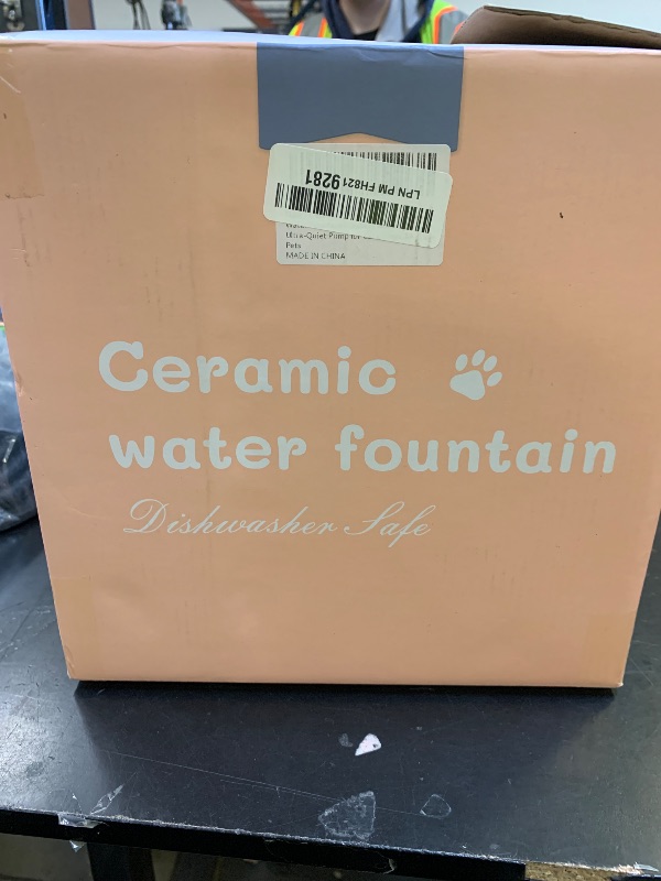 Photo 1 of Ceramic Cat Water Fountain,Cat Water Fountain Cordless Battery Operated 78oz/2.3L with Motion Sensor, Ultra Quiet Pump BPA-Free for Cats, Dogs, Multiple Pets