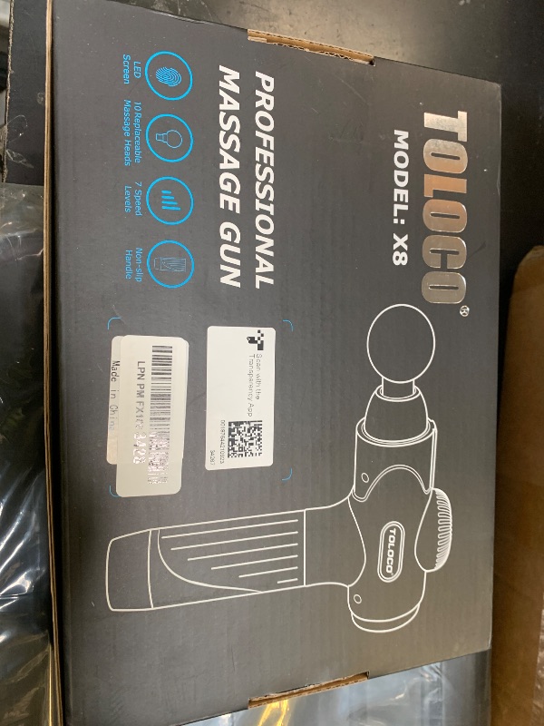 Photo 1 of TOLOCO Massage Gun Deep Tissue, Percussion Massage Gun with 10 Replacement Heads, Super Quiet Portable Electric Massager for Athletes, Relax, Black