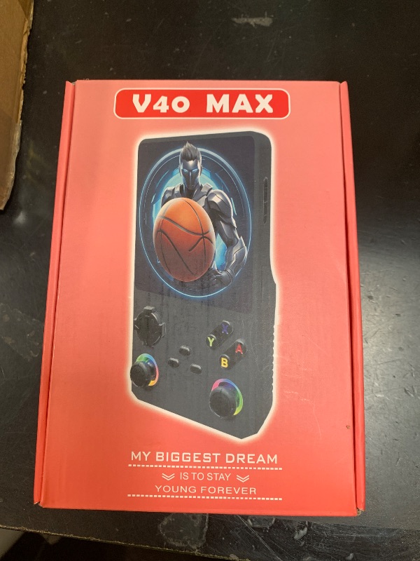 Photo 1 of FVBADE ?40000 in 1 V40 MAX Handheld Game Console 4.0 inch IPS Screen Mini Retro Console 4000mAh Portable Pocket Arcade 45+ Mainstream Emulator 256G TF Card Transparent(White)