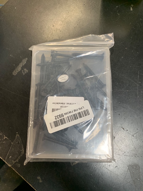 Photo 1 of #12 x 2 (40 Pack) Flat Head Sheet Metal Screws Phillips Drive Self-Tapping Wood Screws, Black Oxide 304 Stainless Steel Screw (18-8), Corrosion Resistant Screws