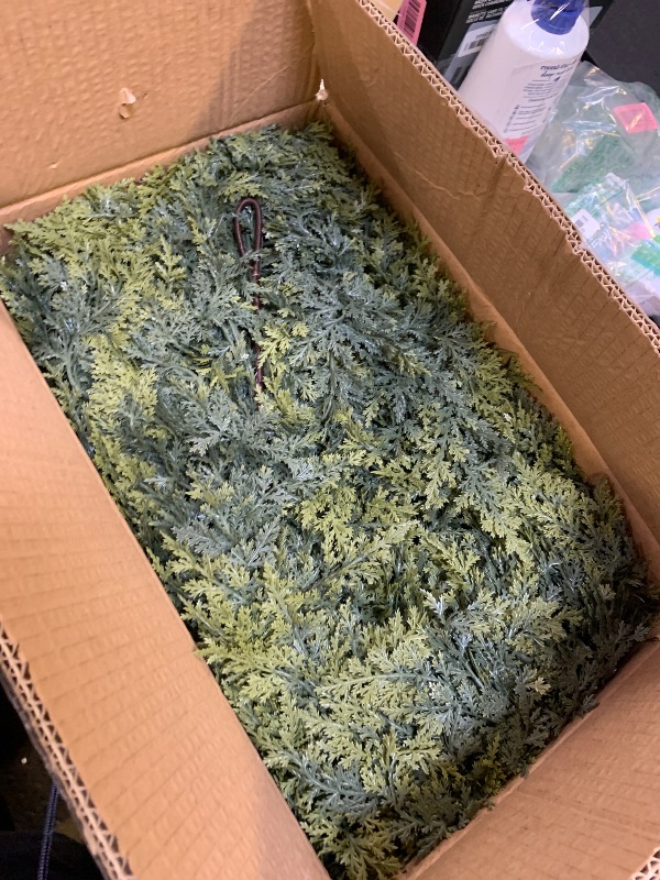 Photo 1 of 2Pcs 9FT Christmas Cedar Garland Artificial Real Touch Thickness Realistic Greenery Pine Garland for Mantle Fireplace Outdoor Indoor Christmas Decorations