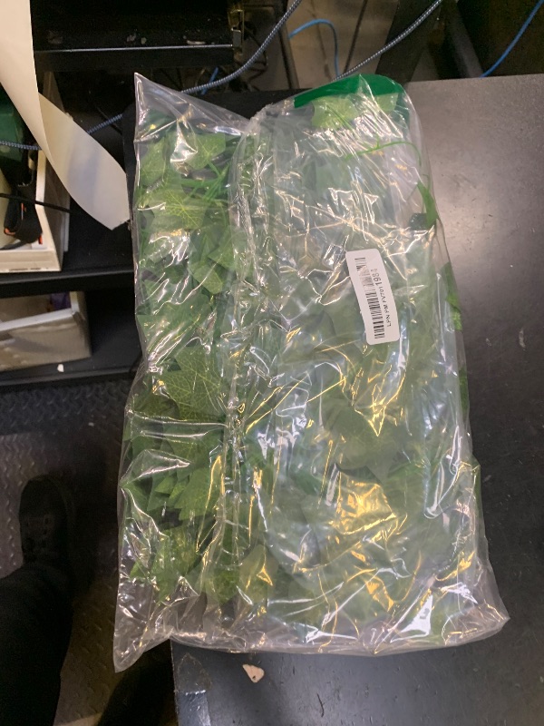 Photo 1 of 12 Pack Fake Vines for Room Decor Artificial Ivy Garland with Clip Green Flowers Hanging Plants Faux Greenery Leaves Bedroom Aesthetic Decor for Home Garden Wall Wedding