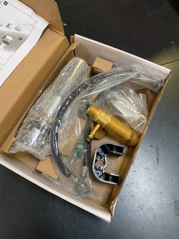 Photo 1 of S9000 Series Brass Construction Rough-In Valve with Drain Assembly Compatible with Moen Widespread Bathroom Sink Faucet (Three Hole), 1/2-Inch IPS Connections