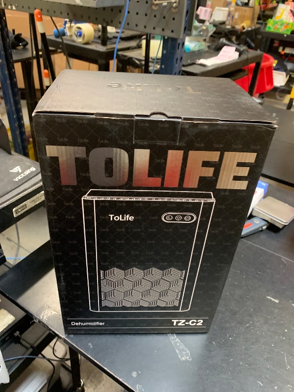 Photo 1 of ToLife Dehumidifier for Home 95 OZ Water Tank, 1000 sq.ft Dehumidifiers for Basement Bedroom Bathroom with Auto Shut Off 7 Colors LED Light, Grey