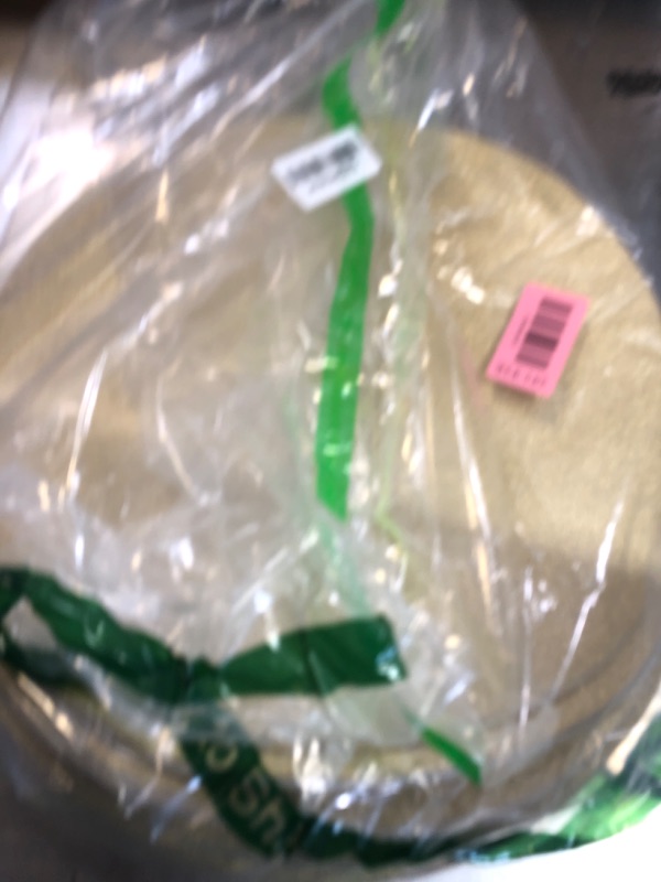 Photo 1 of 100PCS Light Gold Paper Placemats Disposable 13.4 Inch Shiny Golden Place Mats Round Decorative Glitter Table Mats for Birthday Wedding Party Sparkle Dining Tableware