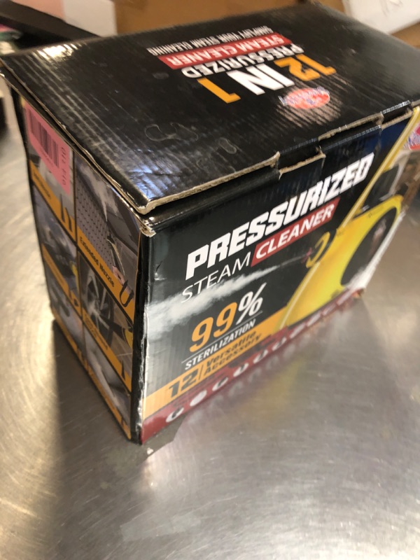 Photo 1 of STEAMIFY Pressurized Handheld Steam Cleaner for Home, Multi-Surface Steamer with 12 Accessories, 12.8oz Natural Steamer for Cleaning Car, Bathroom, Shower, Upholstery, Grout, Window, Grease