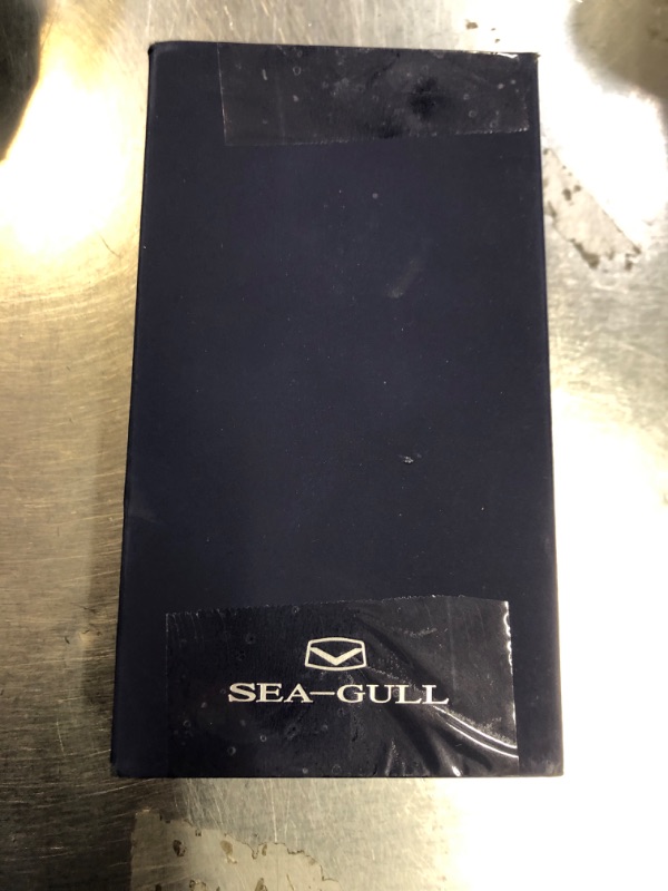 Photo 1 of Seagull Men's Watch Hollow Automatic Mechanical Watch Calendar Potential Multifunction Flywheel Business Watches, White- D819.626, Strap