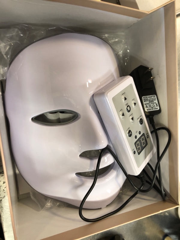 Photo 1 of EVFOFO Red Light Mask for Face, 7 Custom Modes with Infrared, 850nm Infrared & Red Light Masks, Portable with Timer for Home Use