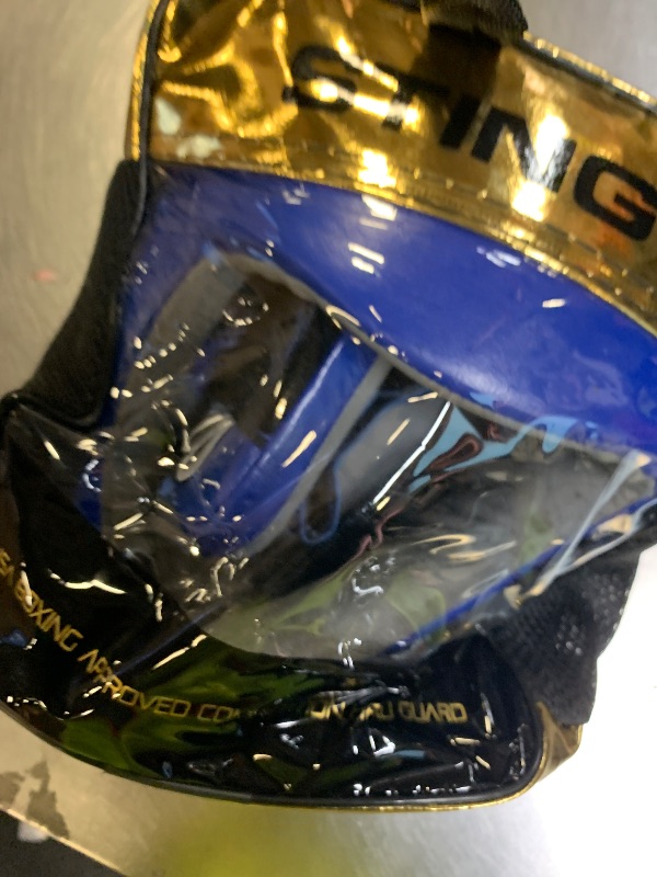 Photo 1 of STING USA Boxing Approved Open Face Head Guard, Large, Blue