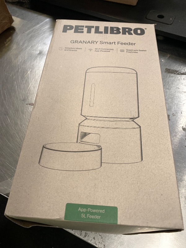 Photo 1 of PETLIBRO Automatic Cat Feeder, 5G WiFi Automatic Dog Feeder with Freshness Preservation, 5L Timed Cat Feeders with Low Food Sensor, Up to 10 Meals Per Day, Granary Pet Feeder for Cats/Dogs