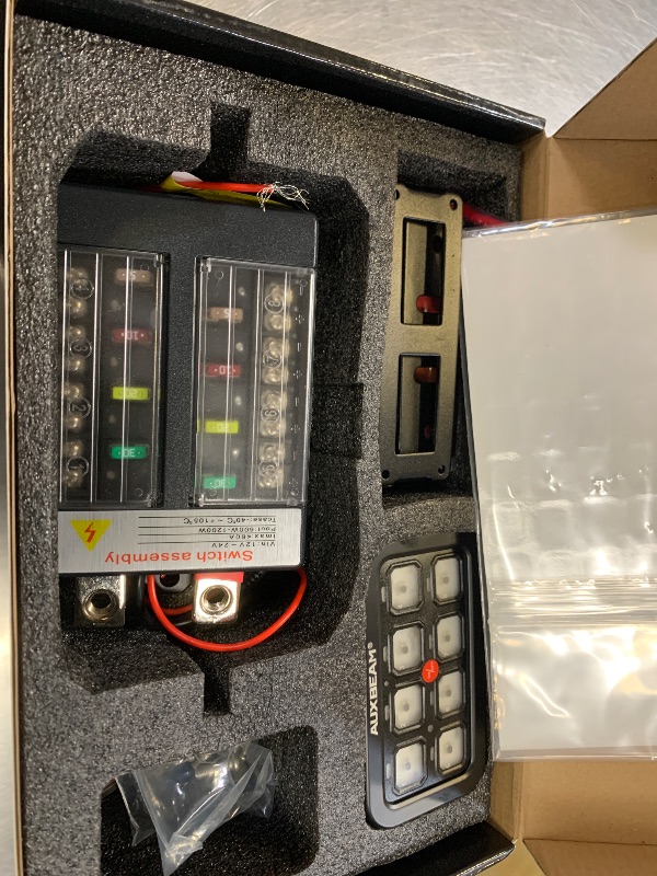 Photo 1 of Auxbeam 8 Gang Switch Panel BB80, Universal Circuit Control Relay System Box with Automatic Dimmable On-Off LED Switch Pod Touch Switch Box for Car Pickup Truck Boat ATV UTV, Blue 2 Years Warranty
