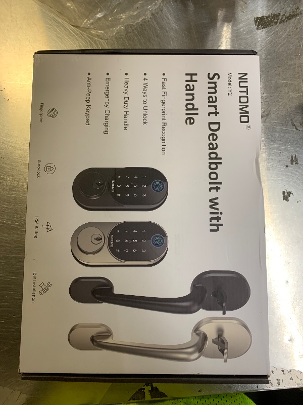 Photo 1 of Smart Locks for Front Door: NUTOMO Keyless Entry Door Lock Deadbolt with Handle Set?Fingerprint doorlock Set,Electronic Digital Keypad Lock with Handle, Easy intall Code Auto Lock for Home Black