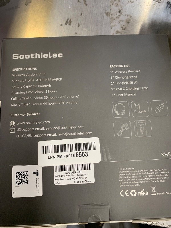 Photo 1 of (Upgraded Version) Wireless Headset, Bluetooth Headset with Noise Cancelling Microphone, Best Headphones with Mic Mute & USB Dongle for PC/Computer/Laptop/Cell Phones/Remote Work/Call Center