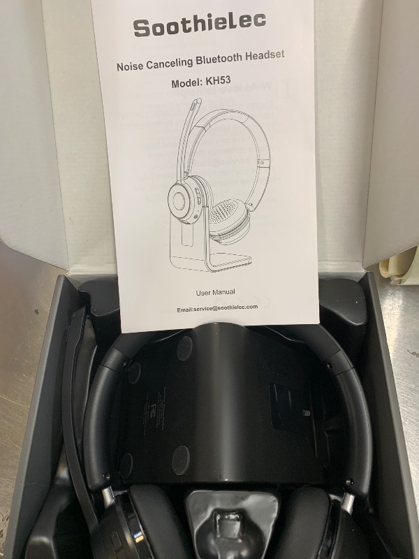 Photo 1 of (Upgraded Version) Wireless Headset, Bluetooth Headset with Noise Cancelling Microphone, Best Headphones with Mic Mute & USB Dongle for PC/Computer/Laptop/Cell Phones/Remote Work/Call Center