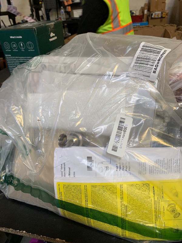 Photo 1 of Delta Modern 14 Series Square Rain Shower Faucet Set, Brushed Nickel Shower Head and Handle Set, Valve Trim Kit, Spotshield Stainless T14268-SP-PP (Valve Not Included)