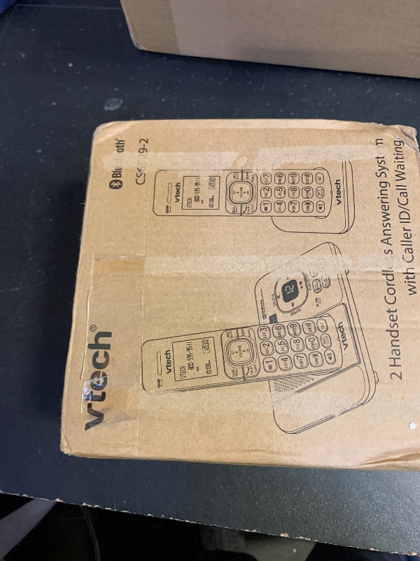 Photo 1 of VTech CS6529-2 DECT 6.0 Phone Answering System with Caller ID/Call Waiting, 2 Cordless Handsets, Silver/Black