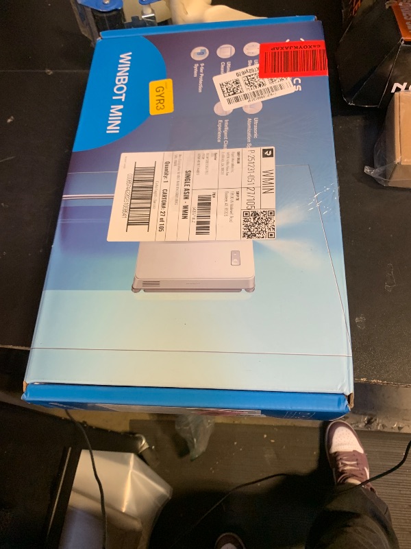 Photo 1 of ECOVACS WINBOT Mini Window Cleaning Robot - Compact Design, Dual Nozzles with Ultrasonic Spray, 9-Stage Protection System, Intelligent Path Planning, 3 Cleaning Modes, Anti-Slipping System