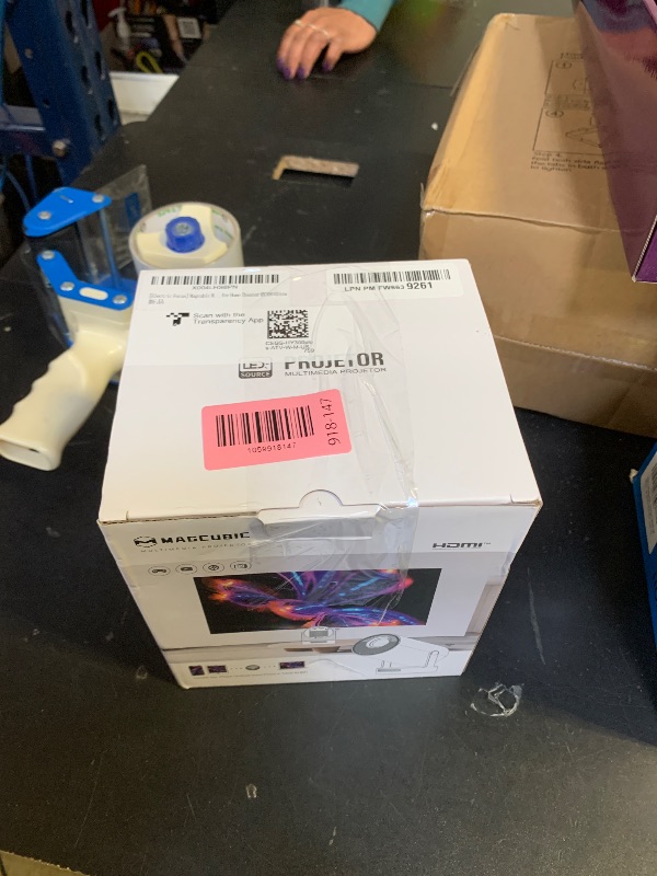 Photo 1 of ?Electric Focus?Magcubic Mini Projector 4K Support, Portable Projector with WiFi 6 and Bluetooth 5.4, Smart Proyector, 5W Soundbase Speaker, 180°Rotation for Home Theater
