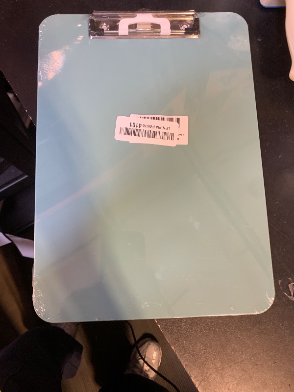 Photo 1 of 1 PCS A4 Clipboards,Plastic Clipboard with Pen Holder,Clip Boards 8.5x11 with Low Profile Clip,Cute Hanging Clipboard for School Office Supplies Clipboards for Kids,Portable Clip Board-Grayish Green